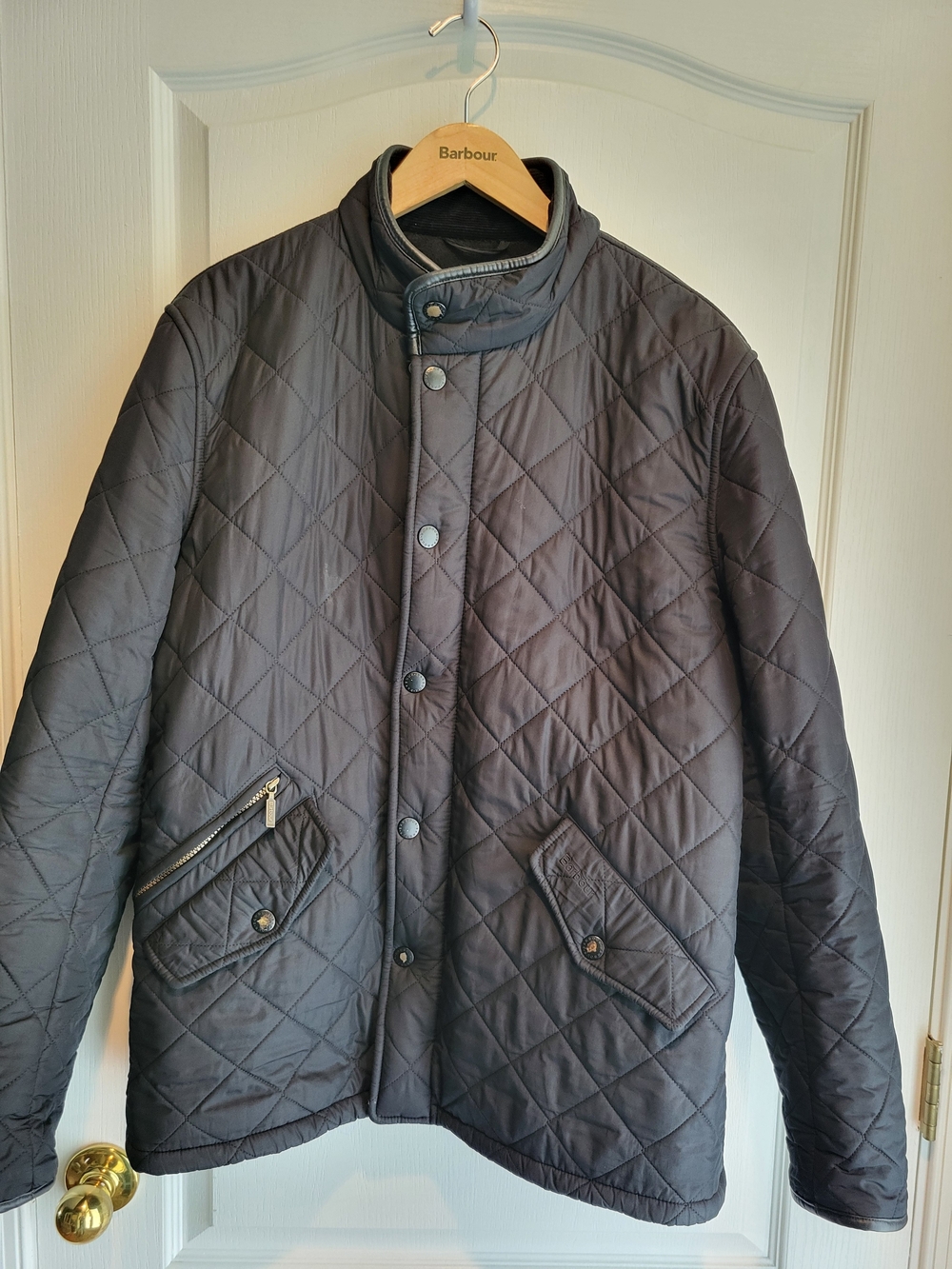 Barbour Powell Men's Quilted Jacket in Black